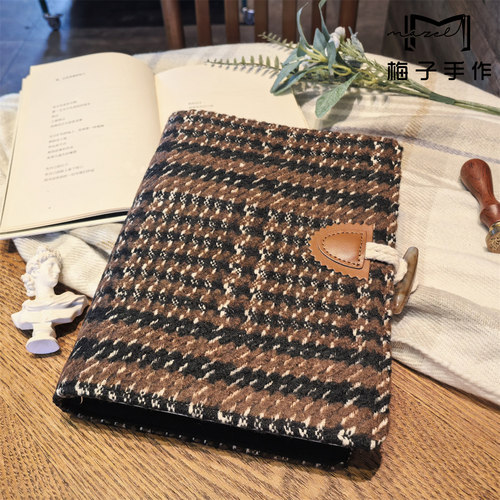 毛呢活页A5手帐合集丨文艺复古商务风 可拆卸日记笔记本卡册收纳 - 图0