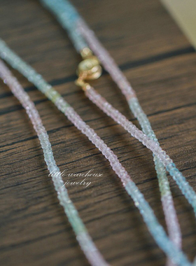 摩根石海蓝宝女项链原创设计