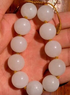 天然新疆和田玉籽料手链手串