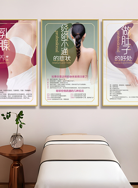 美容院装饰画会所养生馆海报挂画美体理疗宣传壁画保养背景墙挂画