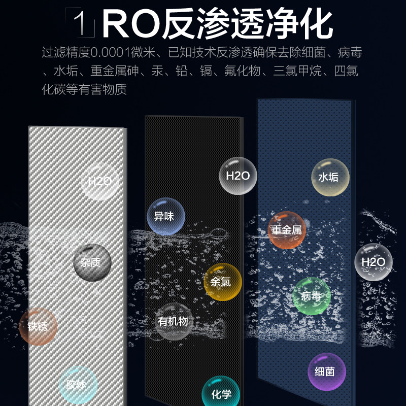 海尔反渗透台式饮水机 安欣元电器台式净饮机