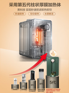 海尔净水器台式净饮机家用过滤直饮加热一体即热式饮水机智能新品