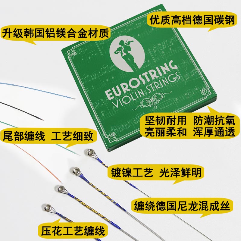 小提琴弦线琴弦中提琴演奏级碳素琴弦进口德国专业级一弦儿童配件 - 图0