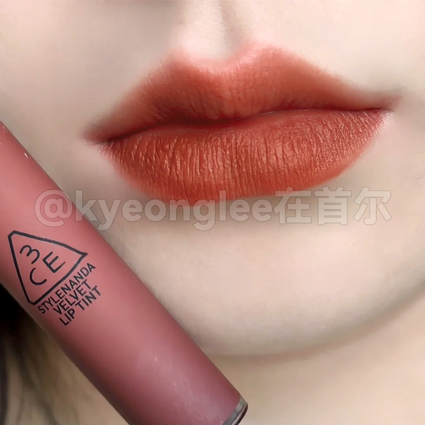 3ce唇釉砖红色taupe口红雾面哑光丝绒水润显白不易脱色正品韩国女 - 图2