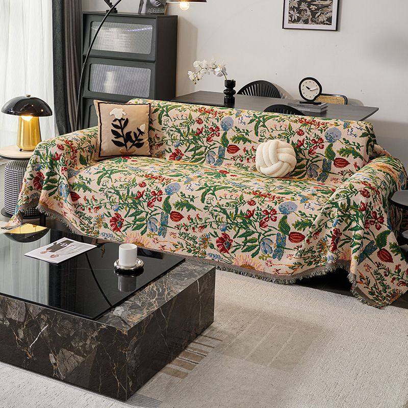 沙发盖布盖巾沙发套罩全包万能通用复古田园风沙发巾全盖沙发毯,淘宝优惠券,粉丝福利购,淘宝优惠卷