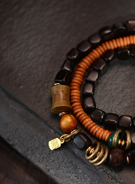 镶嵌黑檀木小阁楼黑檀木国潮