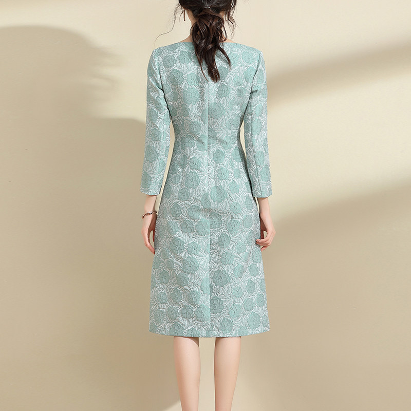 水墨青华2022秋装新品简约连衣裙 水墨青华连衣裙