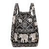 Large capacity versatile drawstring printed nylon backpack