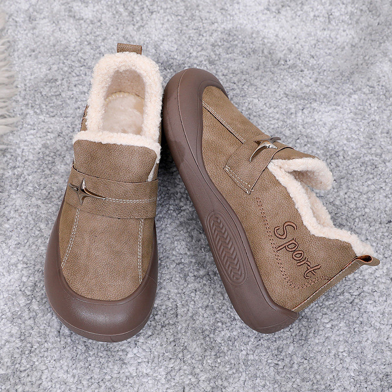 冬季新款一脚蹬休闲妈妈棉鞋宽脚软底加绒加厚老北京布鞋女士棉靴,淘宝优惠券,粉丝福利购,淘宝优惠卷