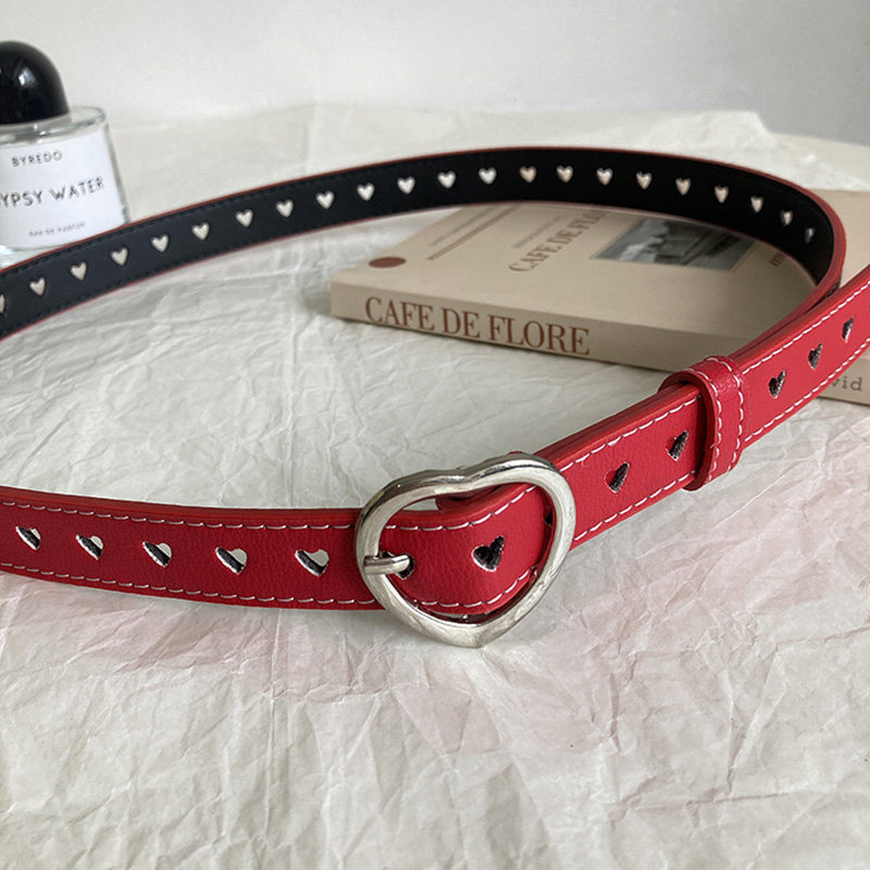 红色本命年女士腰带氛围感个性简约牛仔裤带圣诞百搭配裙子皮带潮