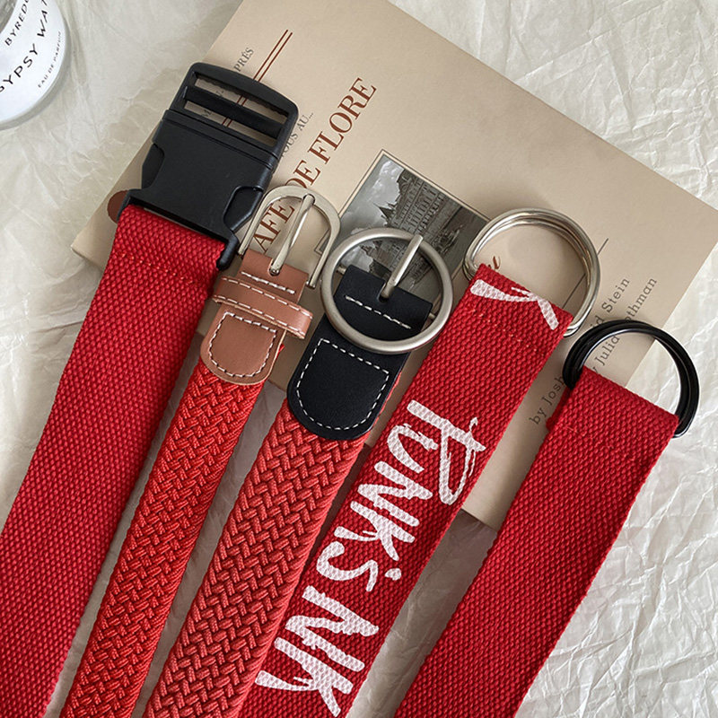 红色本命年女士腰带氛围感个性简约牛仔裤带圣诞百搭配裙子皮带潮