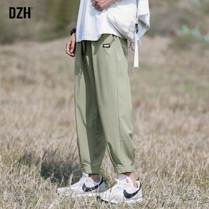 男士九分裤潮流百搭冰丝宽松休闲裤 dzh休闲裤