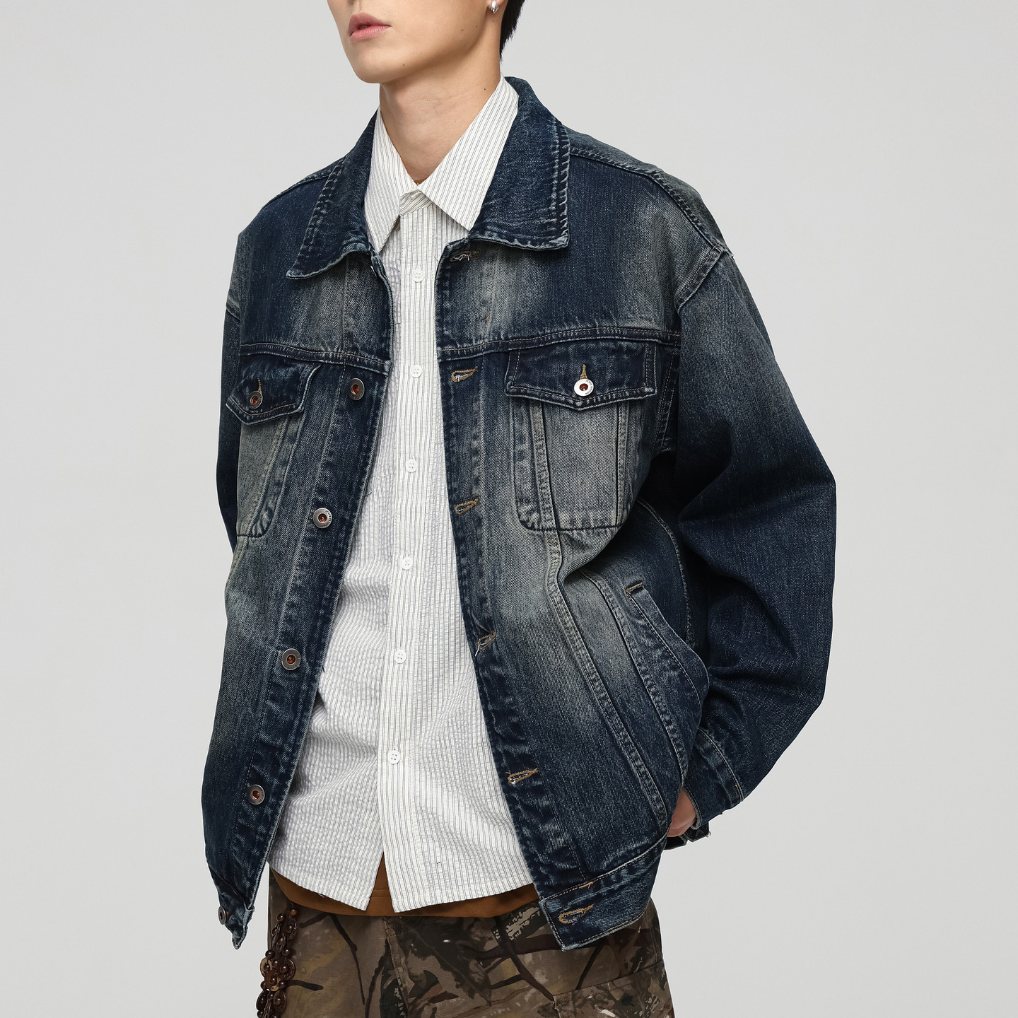 男士水洗做旧牛仔外套男2025新款秋季美式复古工装夹克外搭开衫潮,淘宝优惠券,粉丝福利购,淘宝优惠卷