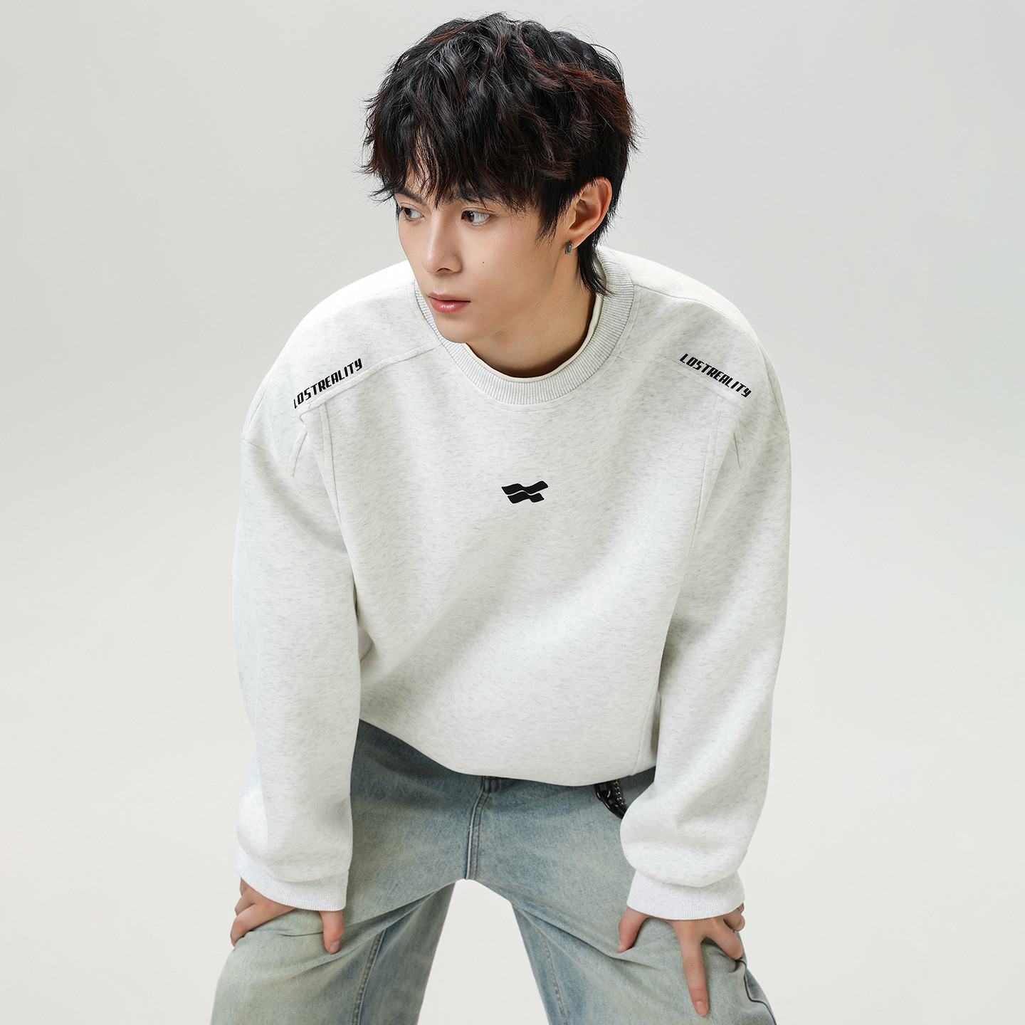 男士重磅卫衣男圆领休闲上衣外套2025新款秋季宽松长袖外搭开衫潮,淘宝优惠券,粉丝福利购,淘宝优惠卷