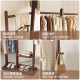 Solid wood clothes hanger floor-standing multifunctional storage coat rack