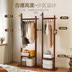 Chinese solid wood clothes rack floor-standing room clothes rack