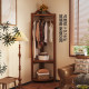 Light luxury solid wood corner coat rack floor-standing coat rack