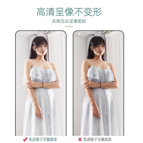 全身镜穿衣落地镜子家用壁挂贴墙网红女生卧室宿舍简约挂墙试衣镜 - 图1