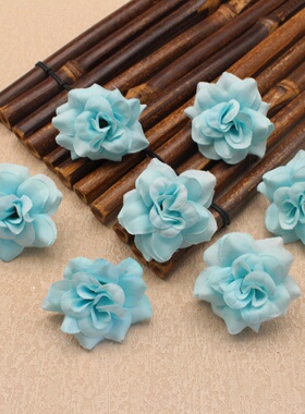 仿真蓝色花朵混搭手工材料花