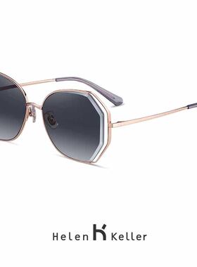 海伦凯勒墨镜女偏光防紫外线高级感大脸显瘦潮流ins太阳眼镜