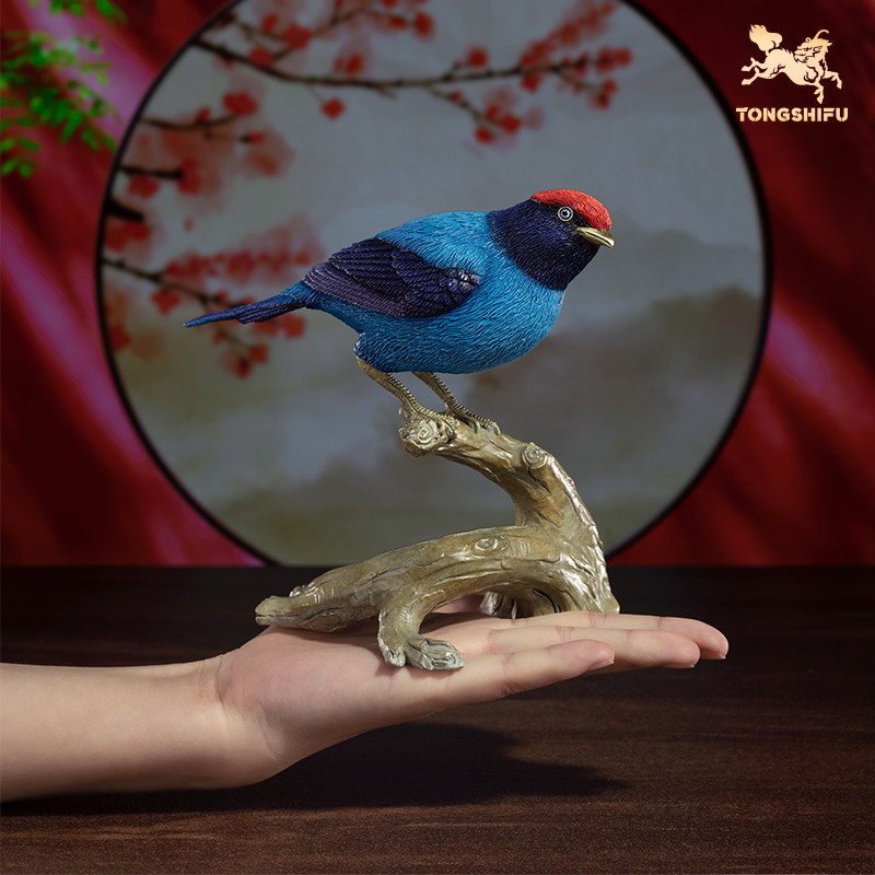 铜师傅  铜摆件《铜师傅百鸟集》之燕尾娇鹟 家居饰品 桌面摆件,淘宝优惠券,粉丝福利购,淘宝优惠卷