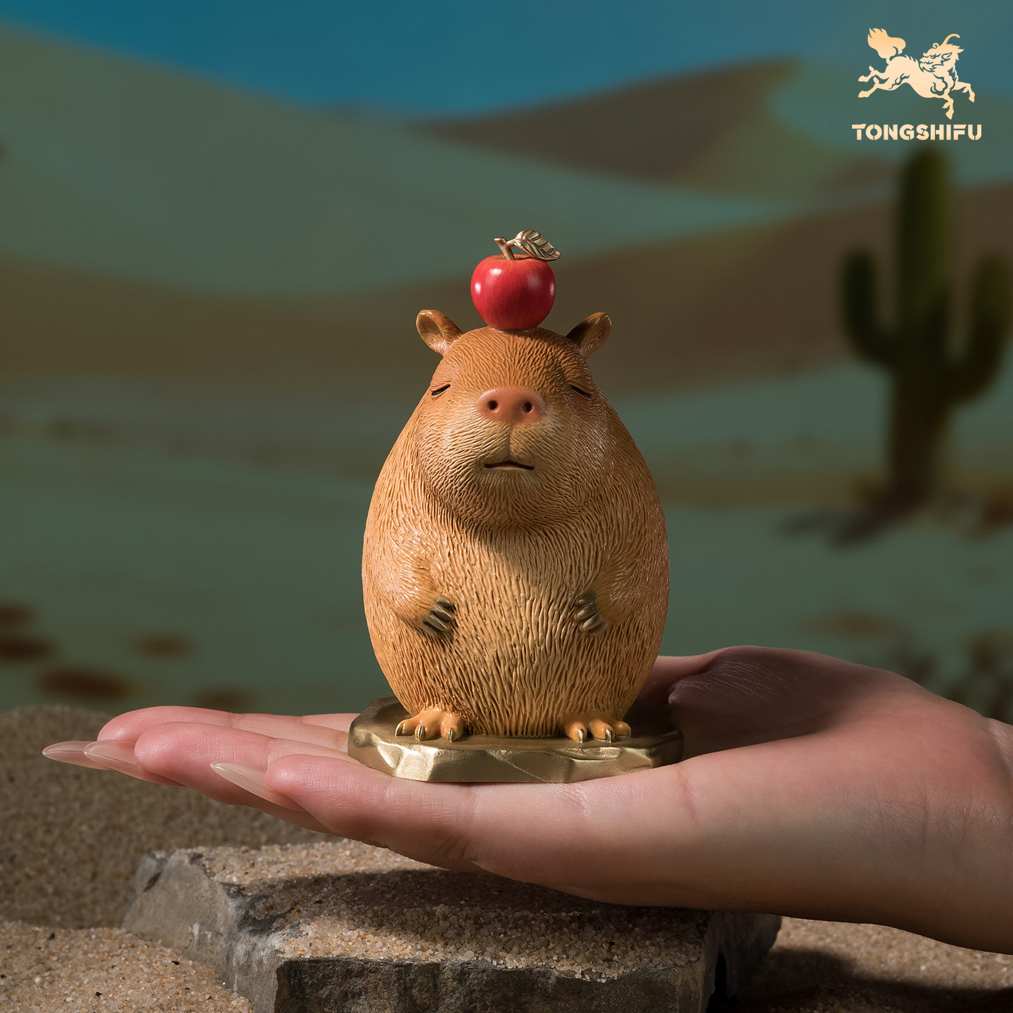 铜师傅《心平气和》卡皮巴拉客厅桌面铜摆件 家居治愈情绪摆件,淘宝优惠券,粉丝福利购,淘宝优惠卷