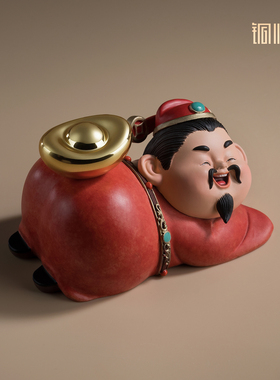 铜师傅《一腚有钱》摆件