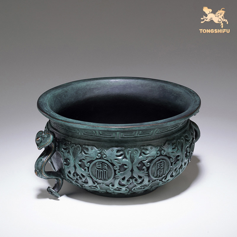 铜师傅《聚宝盆（中号）》客厅桌面铜摆件 家居装饰品 开业礼物,淘宝优惠券,粉丝福利购,淘宝优惠卷