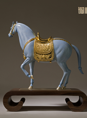 铜师傅《富贵唐马》摆件