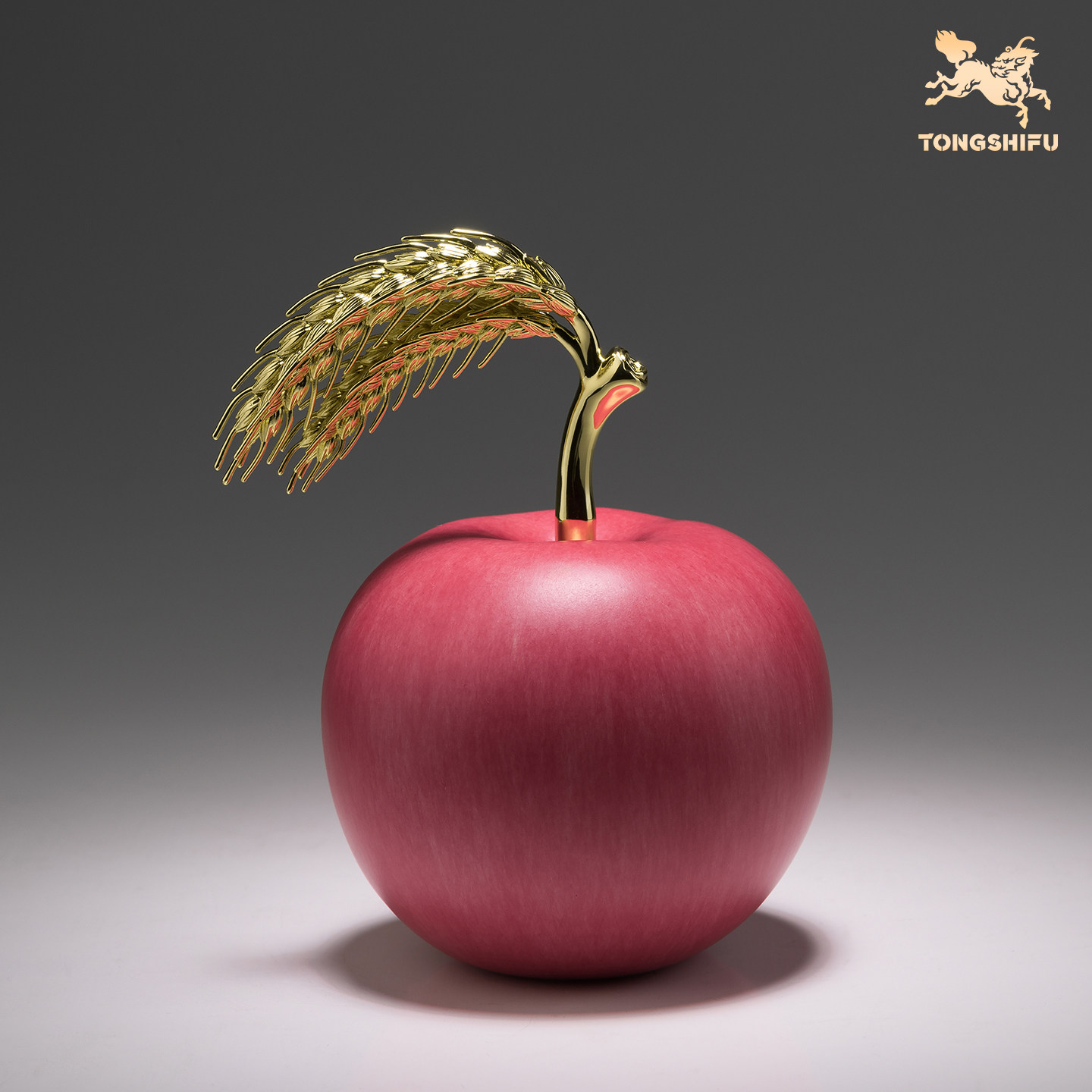 铜师傅《岁岁平安》苹果麦穗铜摆件 平安果家居装饰品 圣诞礼物,淘宝优惠券,粉丝福利购,淘宝优惠卷