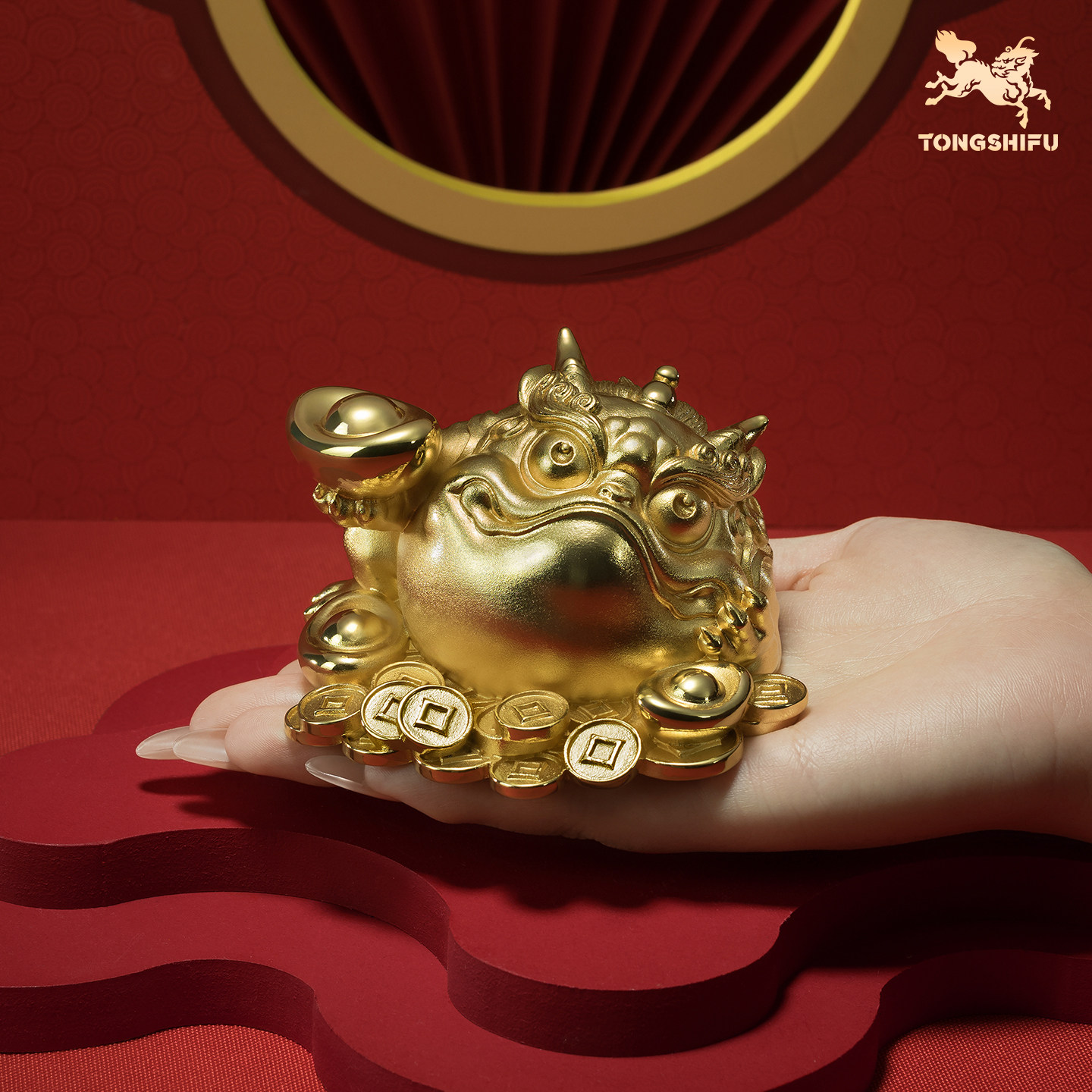 铜师傅《吉祥金蟾》客厅办公室金蟾铜摆件 日进斗金家居装饰品,淘宝优惠券,粉丝福利购,淘宝优惠卷