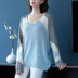 Áo len nữ mohair lửng gió lười 2019 mới xuân và thu đông áo len mỏng cổ chữ V - Đan Cardigan áo len nữ Đan Cardigan