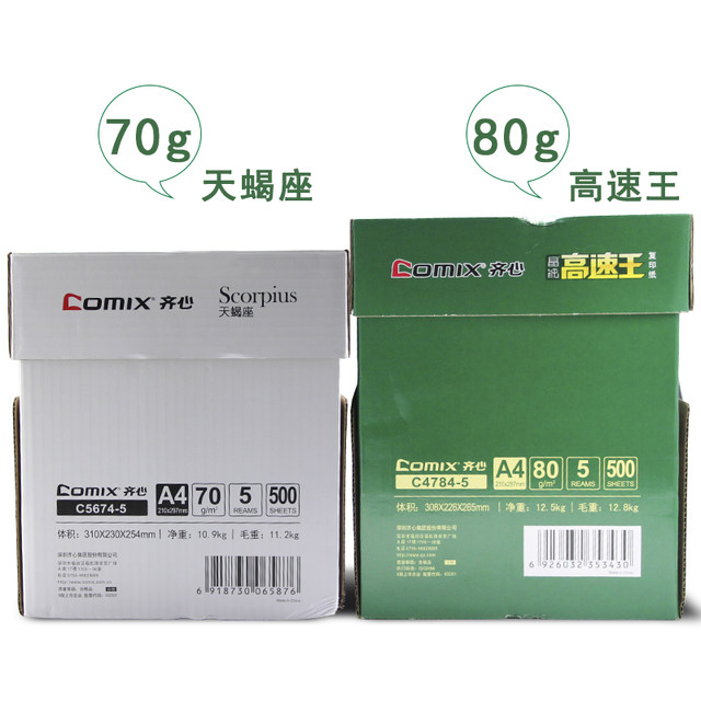 Qixin copy paper whole box wholesale thickened 80g