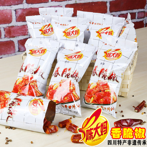 陈大妈香脆椒60克麻辣花生香辣酥脆油炸辣椒四川特产下酒菜小零食 - 图3