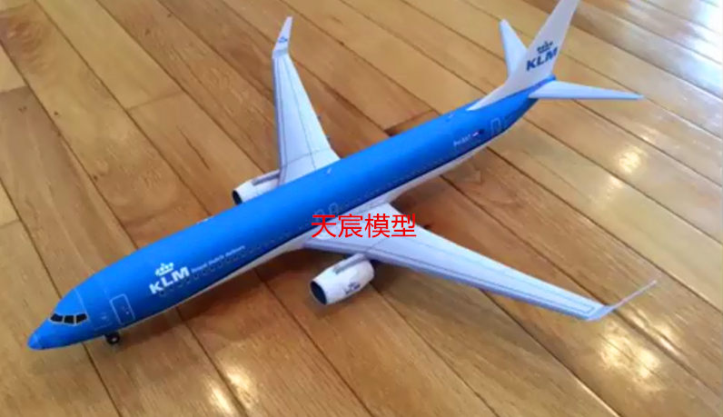 送胶水纸模型波音737PR民航客飞机空DIY手工拼中国东方荷兰印尼3D - 图0