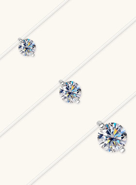 人鱼之泪项链小众高级感D色莫桑石吊坠925纯银锁骨链轻奢