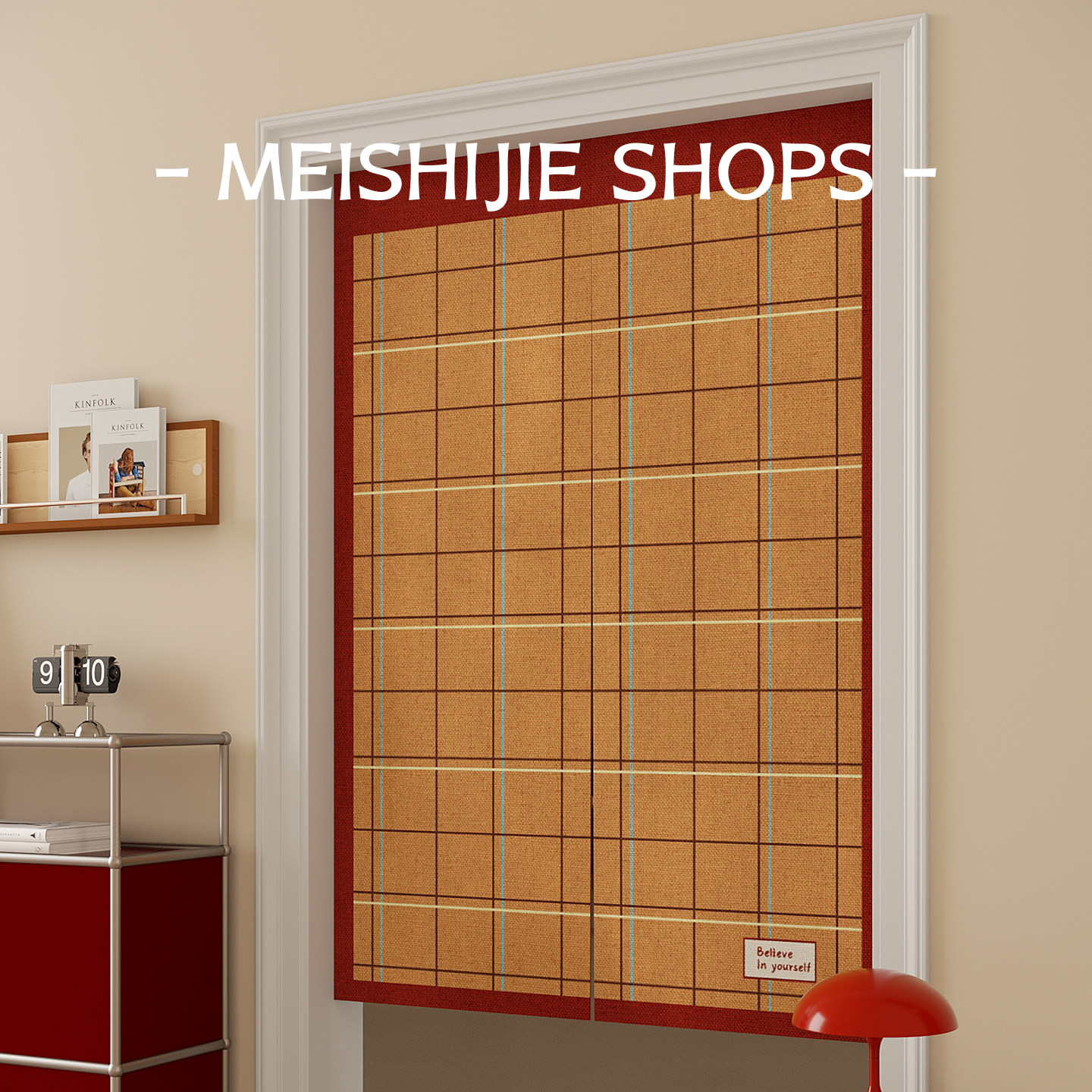 简约卧室客厅门帘仿亚麻免打孔卫生间遮挡布帘厨房隔断遮光门帘,淘宝优惠券,粉丝福利购,淘宝优惠卷