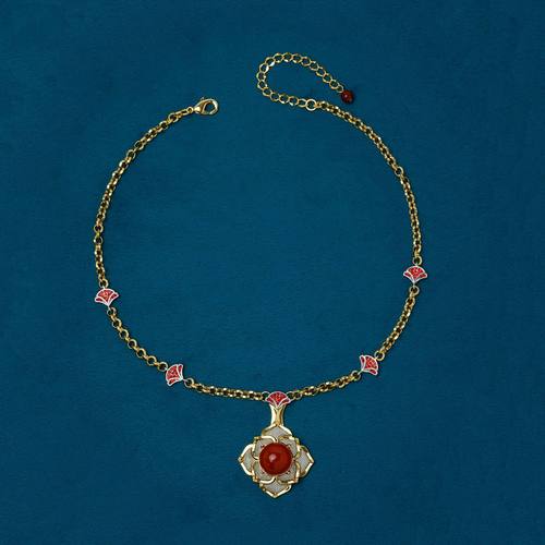 中古宫廷风复古小众设计感夸张项链耳钉戒指套装时尚大气宴会饰品 - 图0