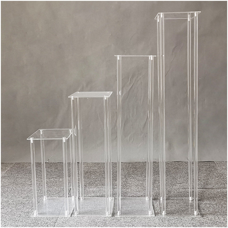 新款透明亚克力几何方架路引烛台婚庆道具几何花架橱窗装饰布置架,淘宝优惠券,粉丝福利购,淘宝优惠卷