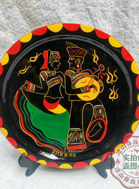 手工凉山彝族漆器摆件礼盒结婚礼