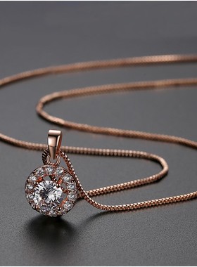 闪钻项链女ins风小众款百搭