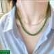 High-end Jasper Millet Bead Necklace Women's Long Sweater Chain Buddha Amulet Hotan Jade Jade Gold Pendant Hanging Chain Rope