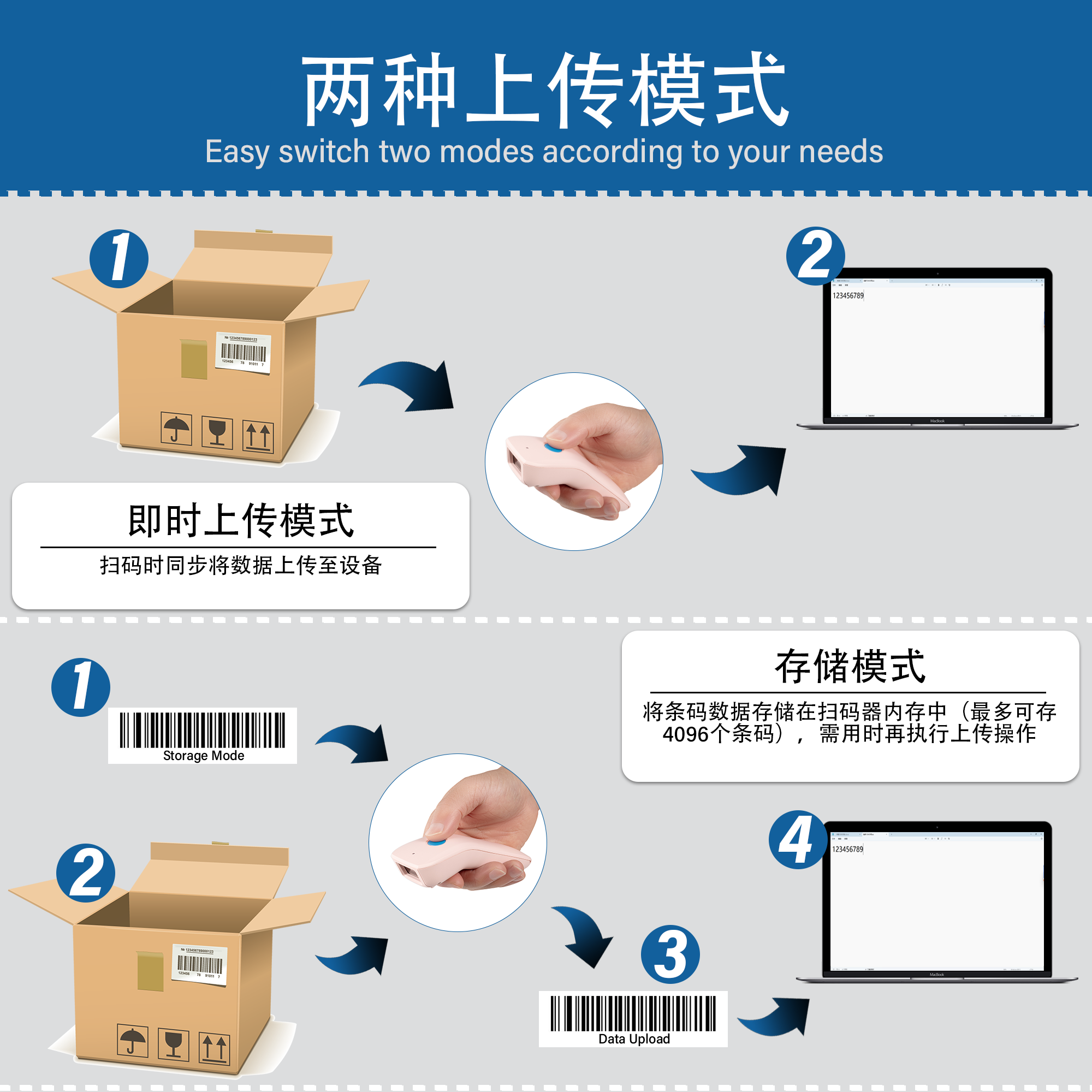 钰牛便携式粉色迷你扫码枪无线蓝牙手机条码扫描器一二维码识别器,淘宝优惠券,粉丝福利购,淘宝优惠卷