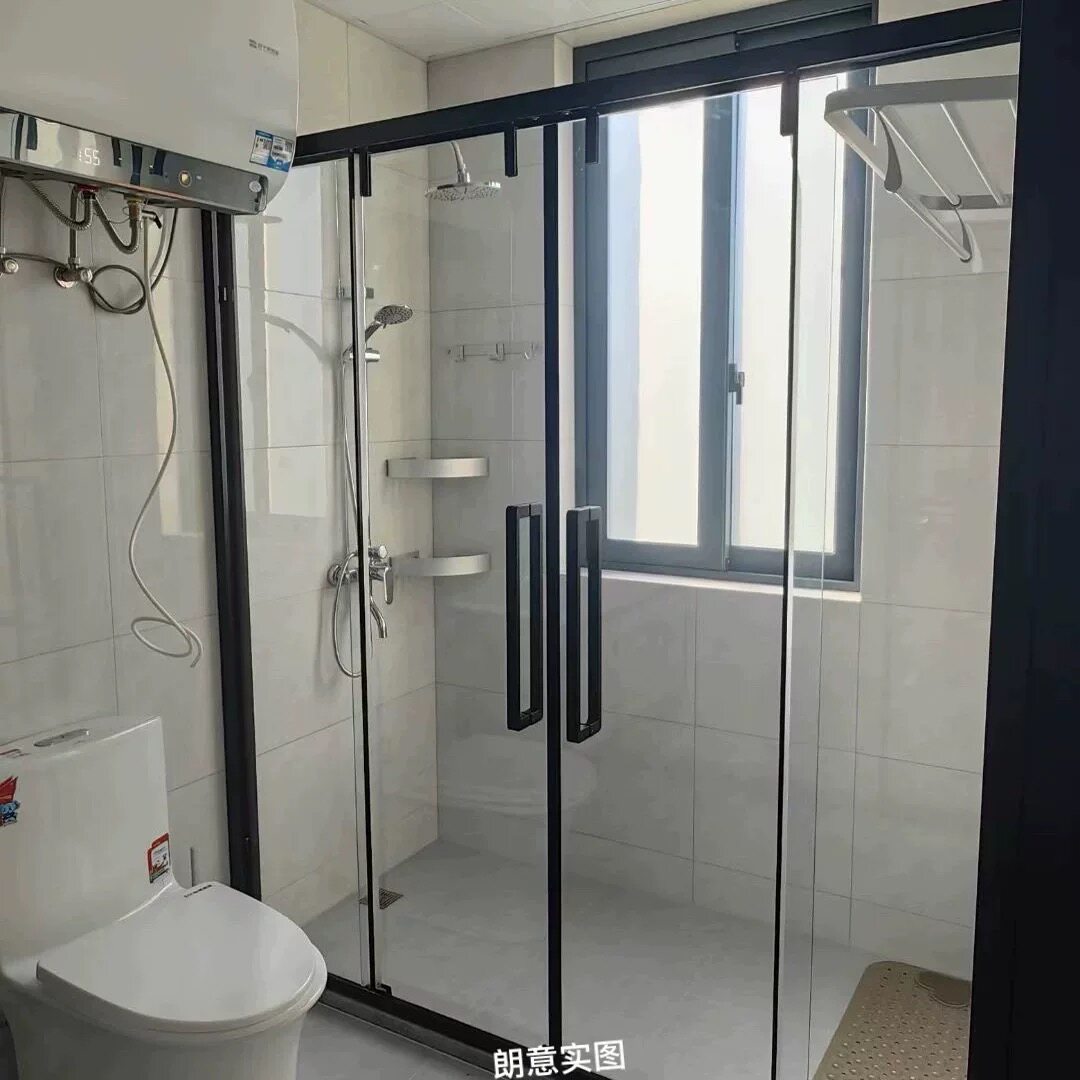 Customized one-line simple stainless steel partition sliding door