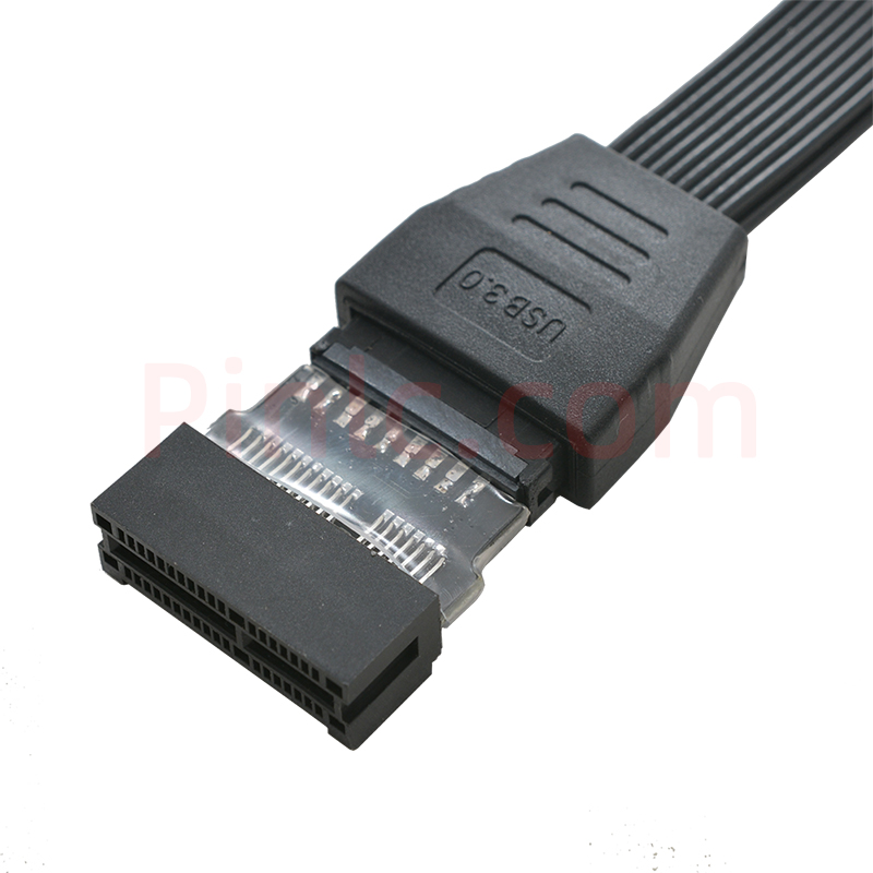 电脑主机USB3.0数据线延长线主板19针接口转接加长阻燃软线15cm - 图2