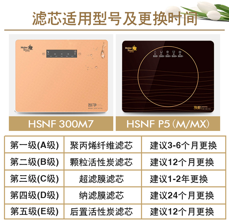 海尔施特劳斯净水机HSNF-300M7/P5M/B1(L)/B2(LD)滤芯纳滤过滤芯-图0