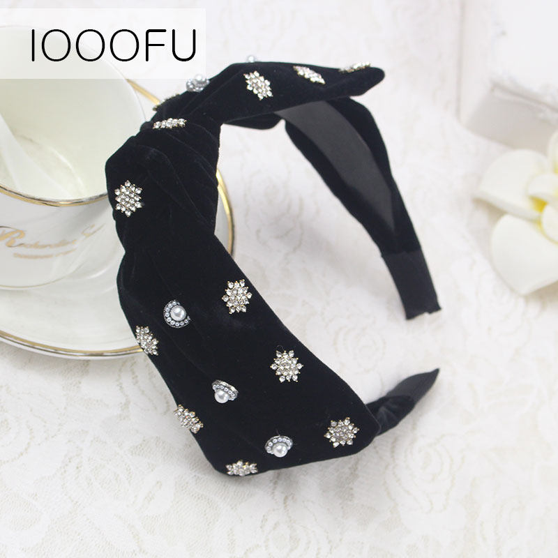 宽边六边形雪花装饰防滑闪闪头箍 旺千福发饰