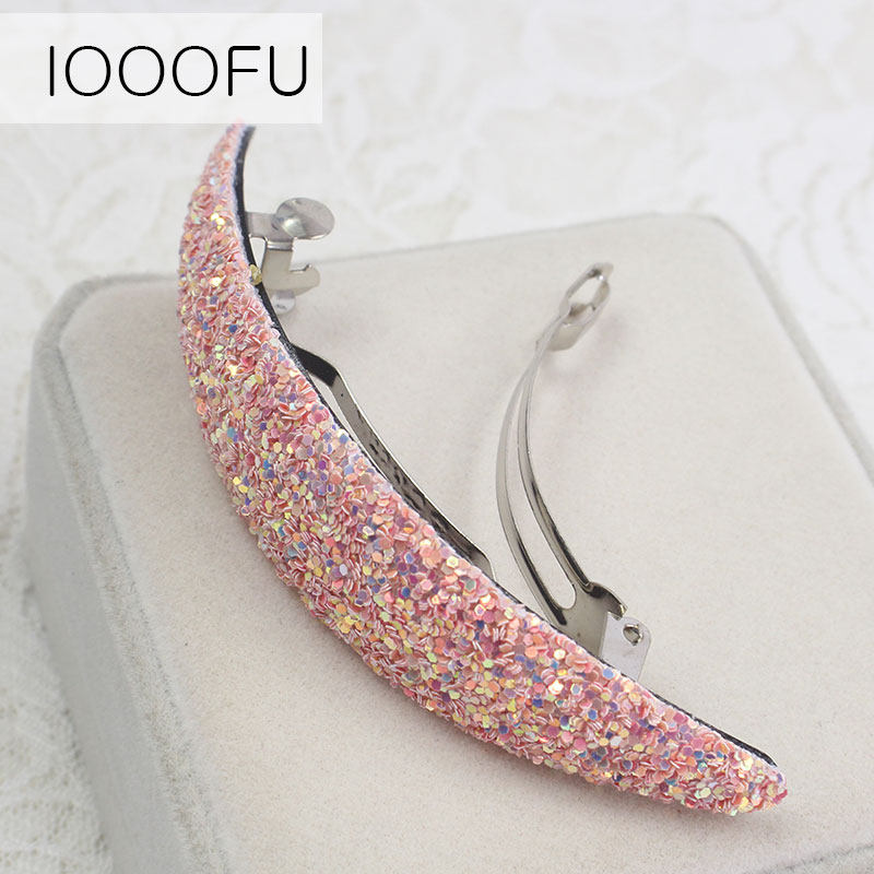 闪闪blingbling弧形甜美韩国弹簧夹 旺千福发饰