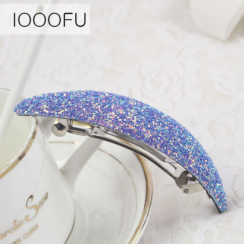 闪闪blingbling弧形甜美韩国弹簧夹 旺千福发饰