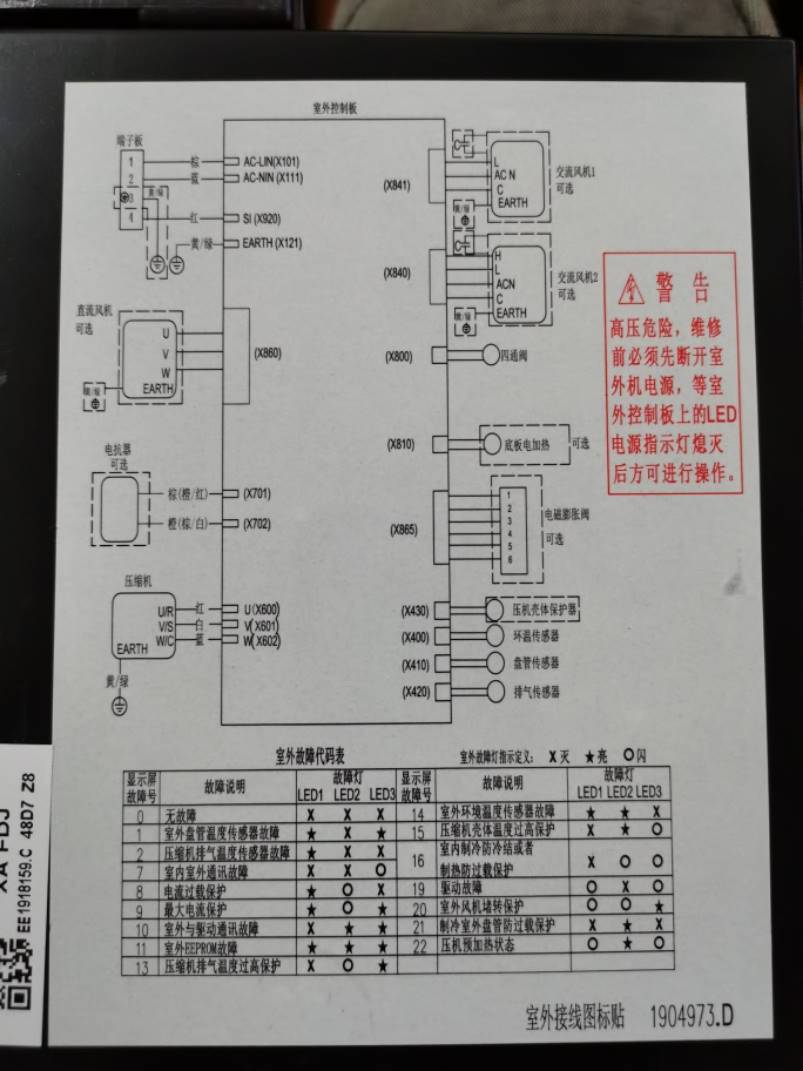 海信变频空调外板KFR-35W/1P69-K3A1(D)2主板1914353.F/1929332 - 图1